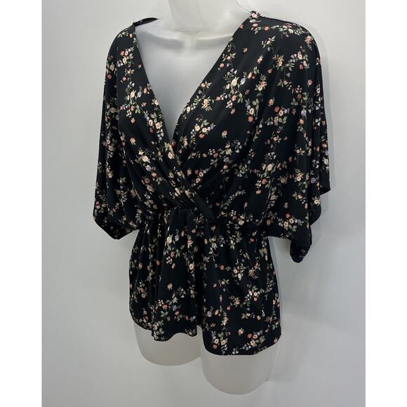 NWT Bombom Spring Fling Wrap Blouse Size Small - Picture 3 of 7